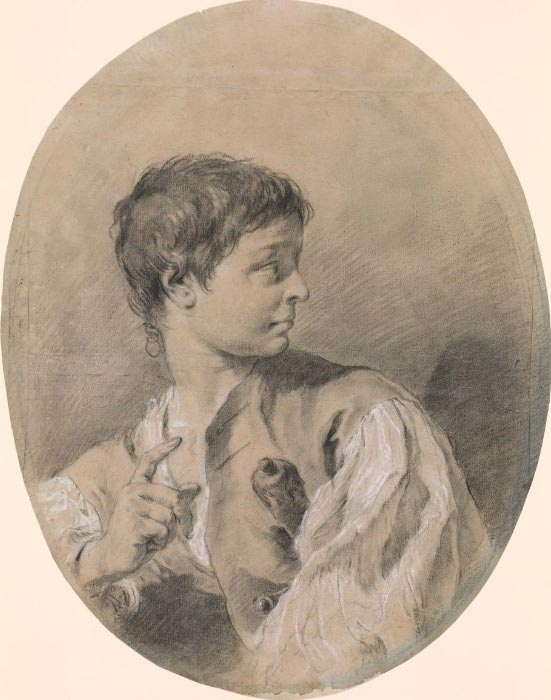 Bust of a boy looking over his shoulder (Бюст мальчика, смотрящего за свое плечо), c.1745