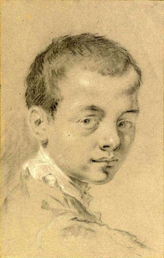 Boy's head, three-quarter view (Голова мальчика, вид в три четверти)