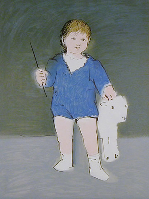 Portrait de Paulo or Boy with Lamb (Портрет Пауло или Мальчик с агнцем), 1922