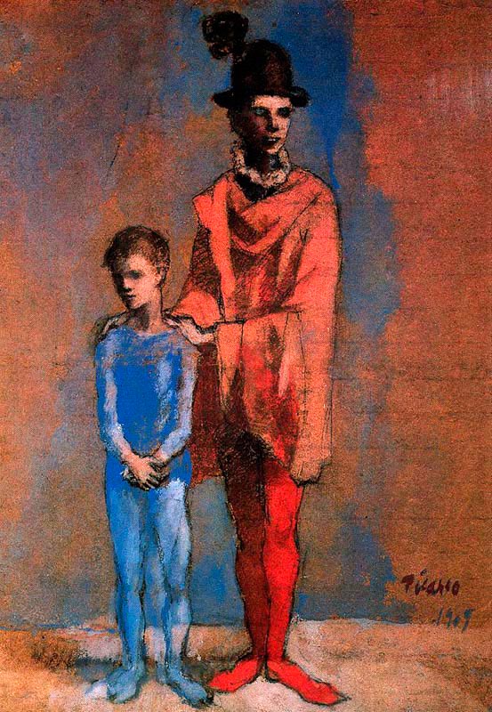 Acrobata y joven arflequin (Акробат и юный арлекин), 1905