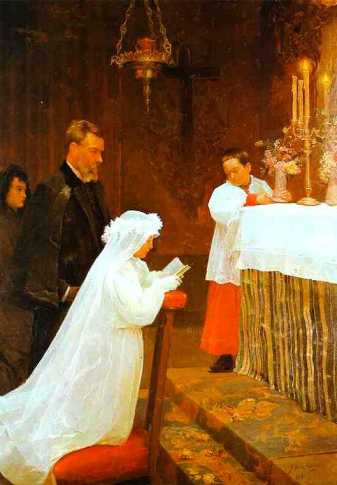 First Communion (Первое причастие), 1895-1896