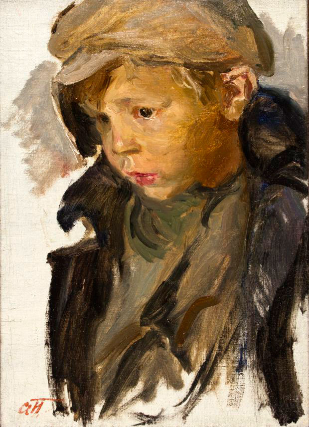 Толя Мадонов. Этюд к картине 'Гость с фронта' (Tolya Madonov. Study for 'Guest from the front'), 1943-1944