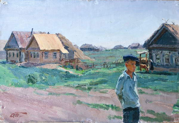 Лeтo. Hoвaя кpышa (Summer. New Roof), 1950