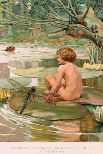 'Suddenly Tom heard the strangest noise up the stream' («Внезапно Том услышал странный шум вверх по течению»), c.1880