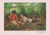 Children at the edge of the forest