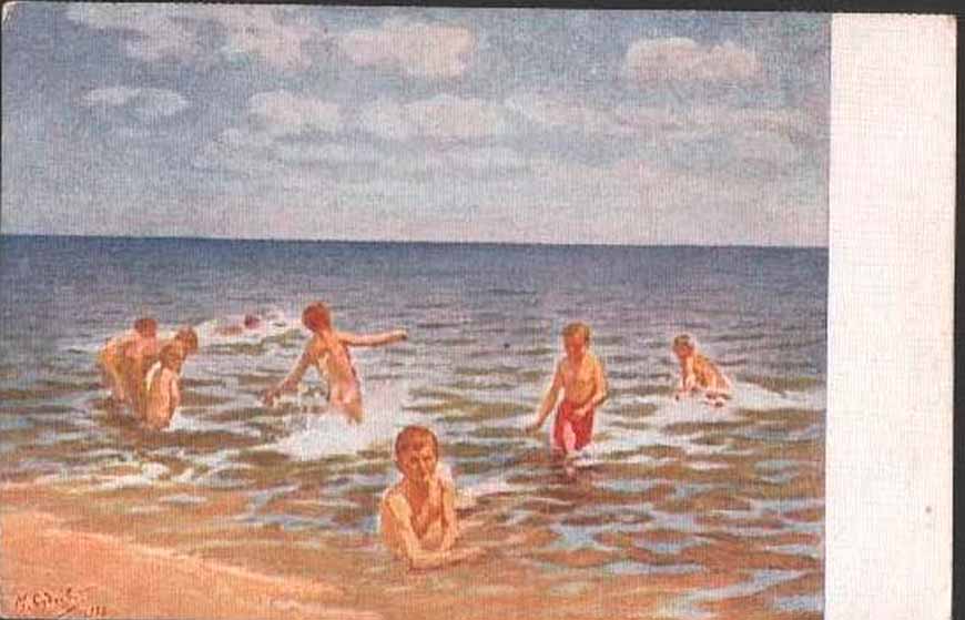 Купание в море (Swimming in sea), 1935 СССР