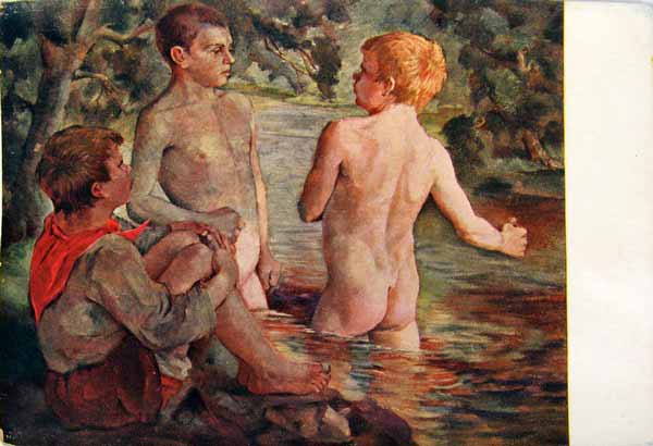 Пионеры купаются. Пионерская серия (Bathing Pioneers. Pioneer series), 1930s