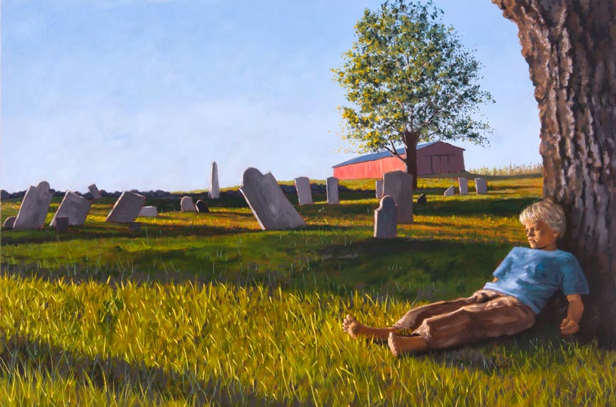 Ian resting in the old graveyard (Иан отдыхает на старом кладбище), 2014