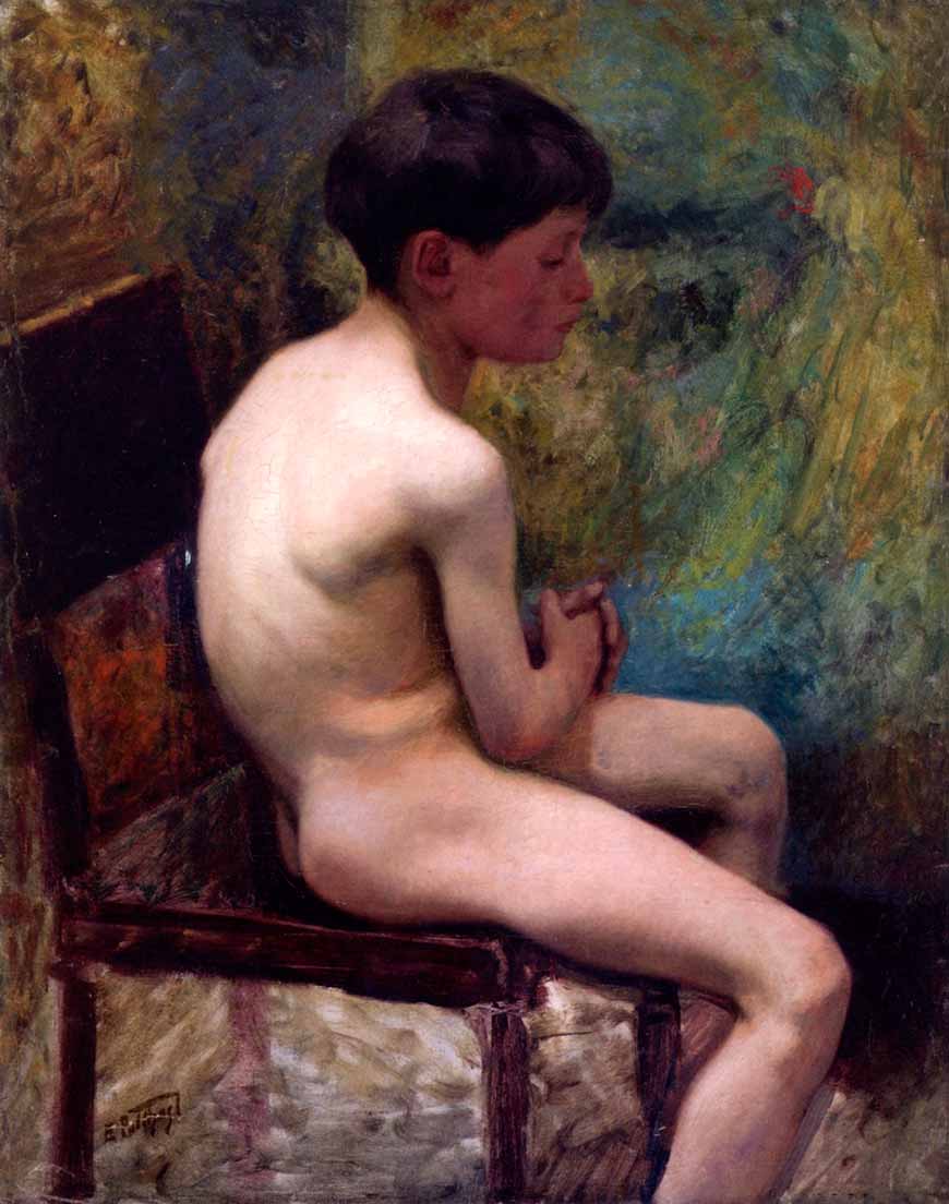 A Young Boy aka Seated Boy (Мальчик или Сидящий мальчик), c.1890