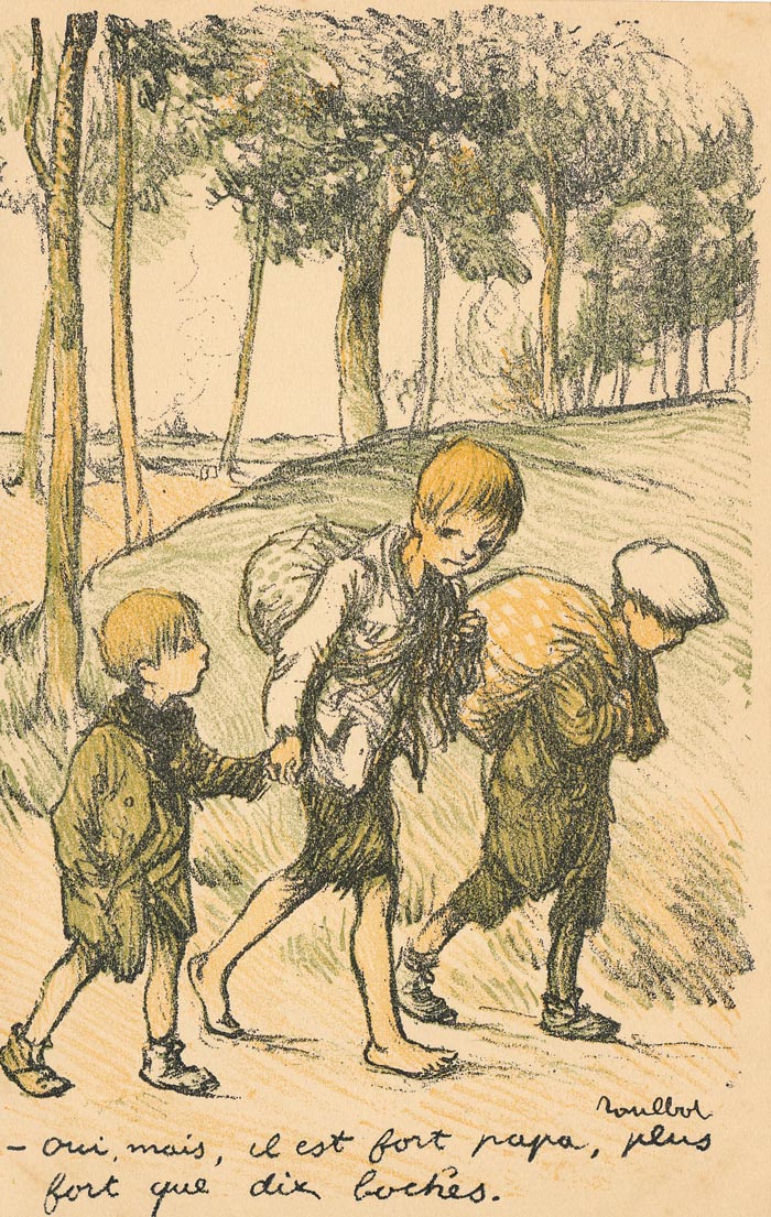 Dessin sur les enfants victimes de la Première Guerre Mondiale * Рисунок детей-жертв I Мировой войны (1915)