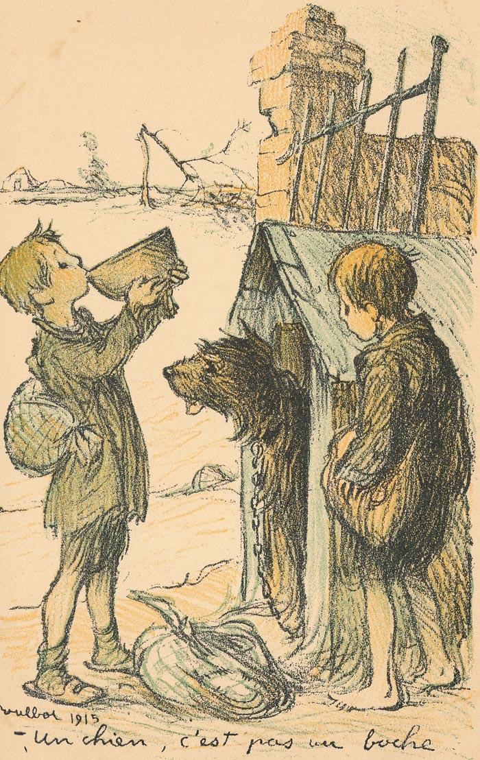 Dessin sur les enfants victimes de la Première Guerre Mondiale * Рисунок детей-жертв I Мировой войны (1915)