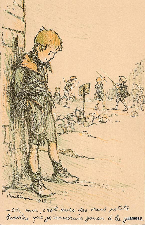 Dessin sur les enfants victimes de la Première Guerre Mondiale * Рисунок детей-жертв I Мировой войны (1915)