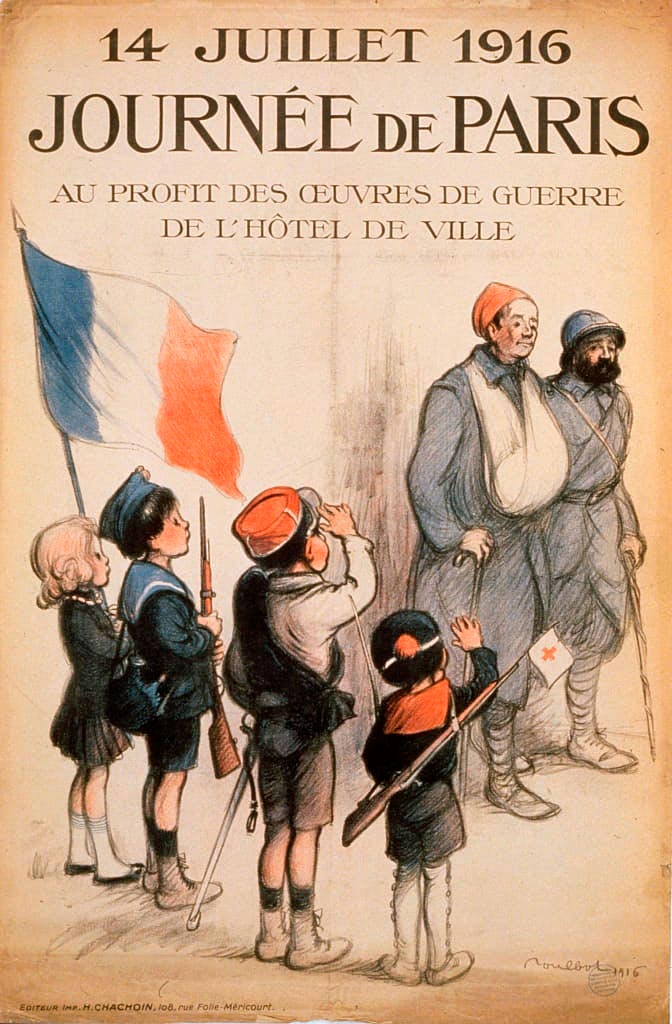 Journée de Paris. Au profit des oeuvres de guerre de l’Hôtel de Ville (День Парижа. На благо войны работает Ратуша), 14 Juillet 1916