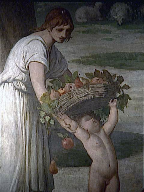 Ave Picardia Nutrix. Enfant au panier de pommes (Плодородная земля Пикардии. Ребенок с корзиной яблок)