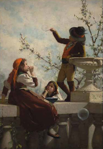 Blowing bubbles (Выдувание пузырей), c.1889