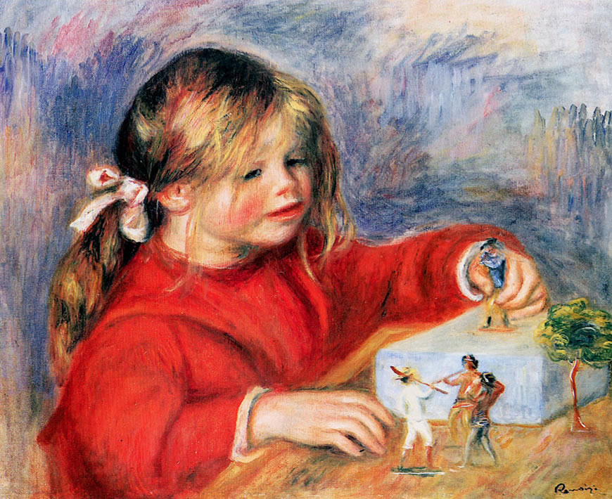 Claude Renoir at play Sun (Клод Ренуар за игрой на солнце), c.1905