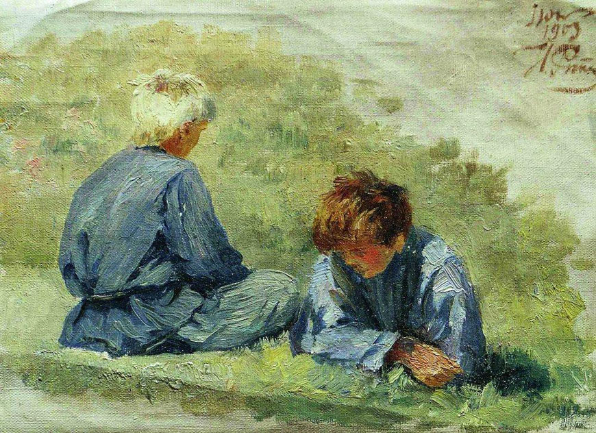 Maльчики нa тpaвe (The boys on the grass), 1903