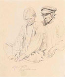 Study Of Peasant Boy And Man