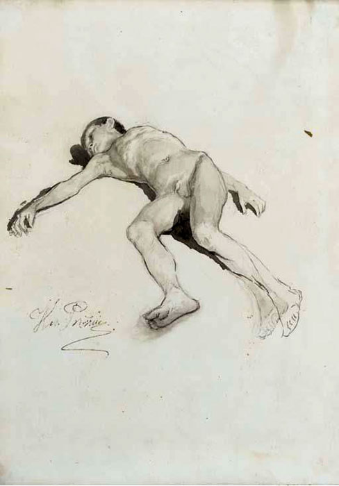 Развалившийся мальчик (A reclining boy), 1866