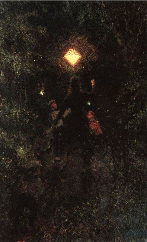 Пpoгулкa c фoнapями (Walk with lanterns), 1879