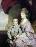 Elizabeth Herbert, Countess of Pembroke and her son George, Lord Herbert, 1764-1767 detail