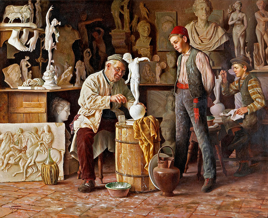 In the sculptor's studio (В мастерской скульптора)