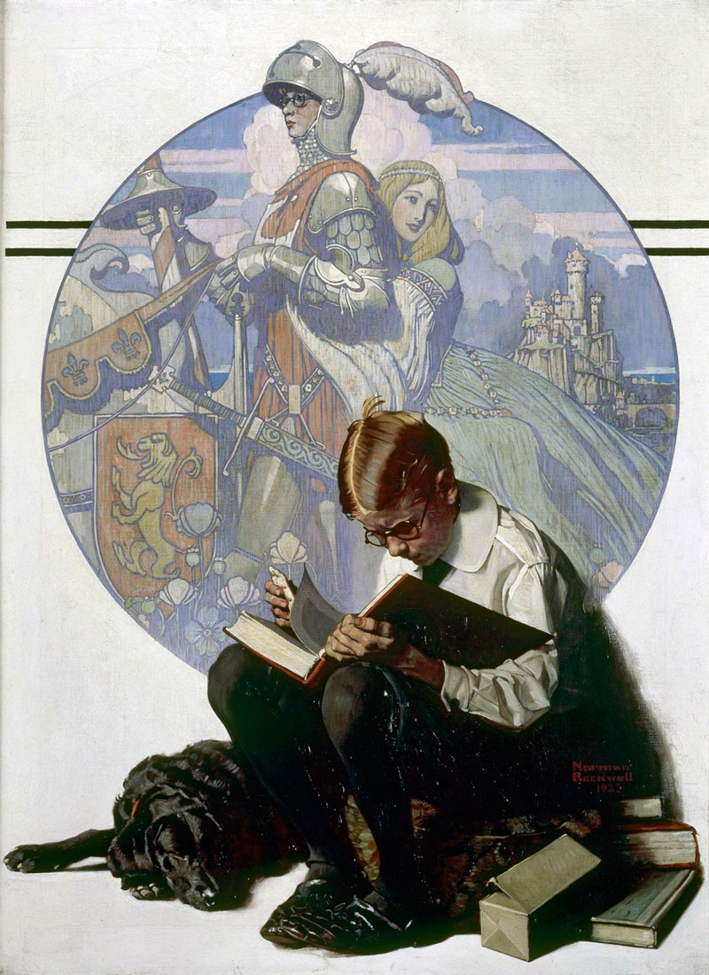 Boy Reading Adventure Story (Мальчик, читающий приключенческую историю), 1923