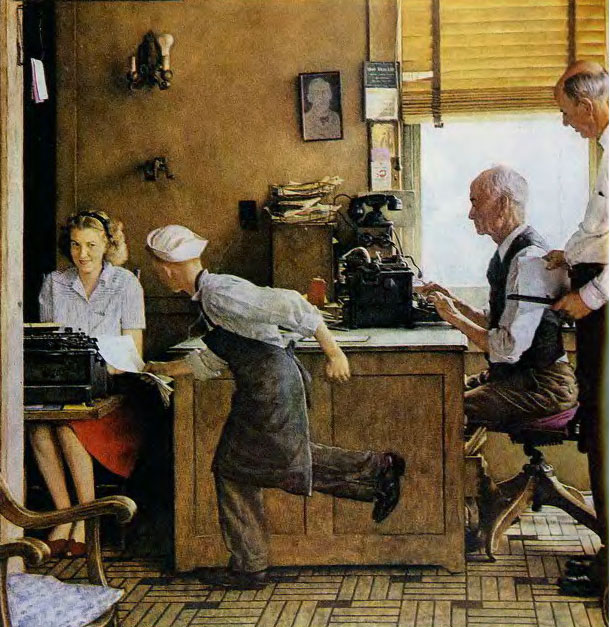 Normann Rockwell Visits a Country Editor (Визит Нормана Роквелла в стан редактора), 1946