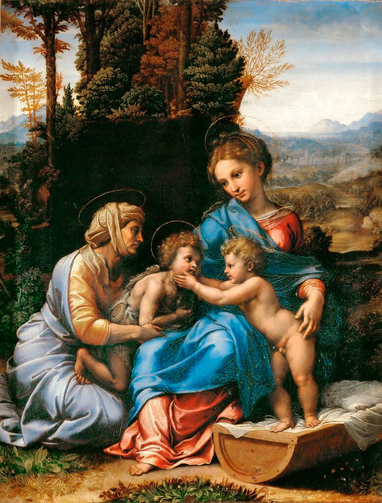 The Holy Family with John the Baptist as a Boy and Saint Elizabeth (Святое Семейство с мальчиком-Иоанном Крестителем и святой Елизаветой)