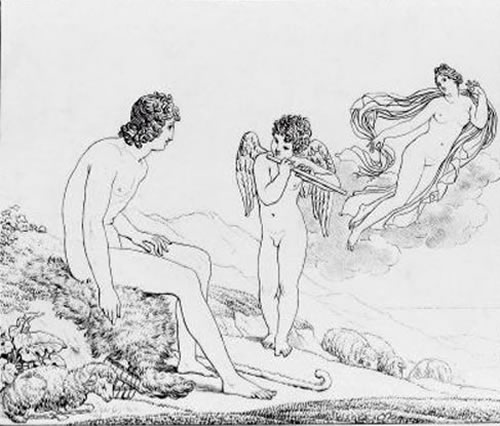 Paris, Cupid playing a flute, and Venus (Парис, Амур, играющий на флейте, и Венера)