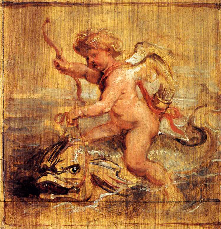 Cupid Riding a Dolphin (Амур, объезжающий дельфина), 1636