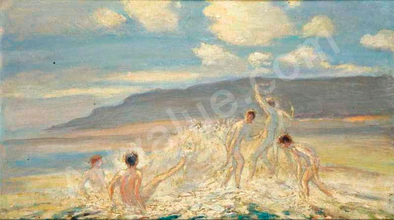 Boys frolicking on a beach (Мальчики, резвящиеся на пляже)