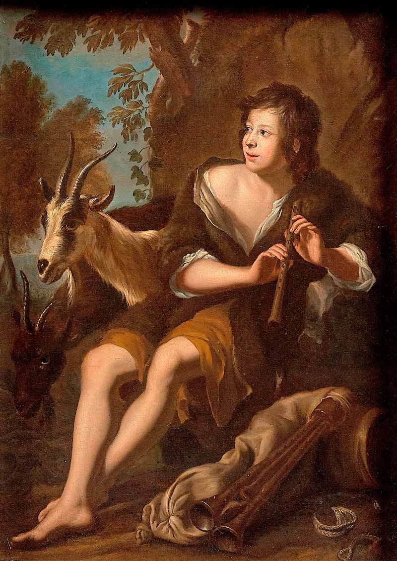 Young shepherd playing the flute (Пастушок, играющий на флейте)