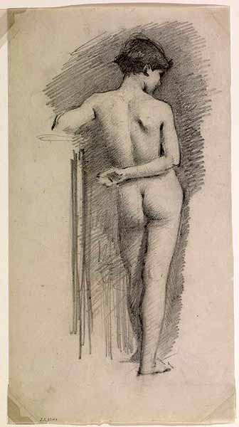 Nude boy seen from behind (Голый мальчик, вид сзади), 1874-1878