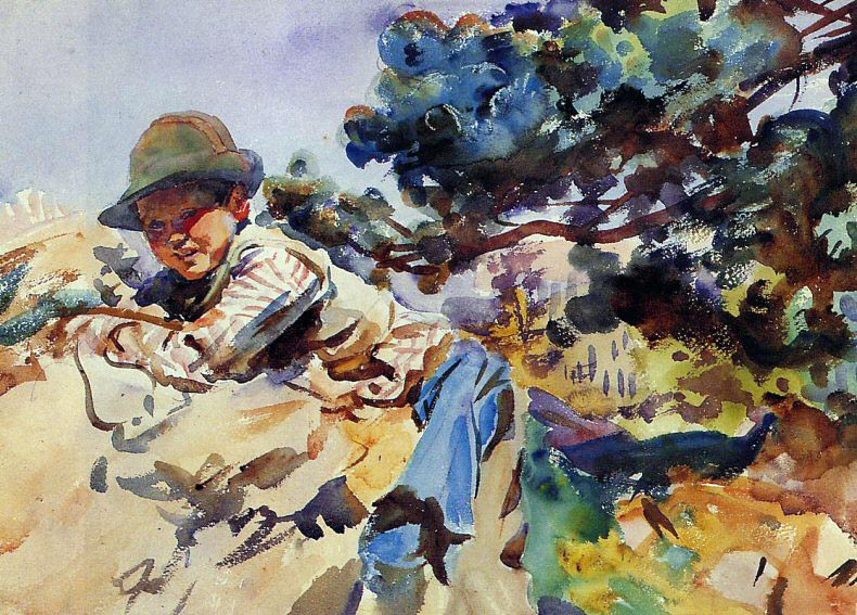 Boy on a Rock (Мальчик на скалах), 1909