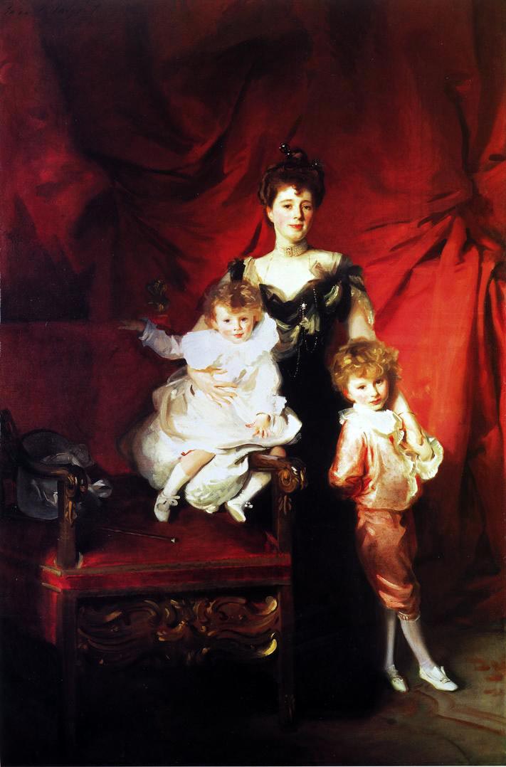 Mrs.Cazalet and Children Edward and Victor (Миссис Казале и её сыновья: Эдуар и Виктор), 1900-1901