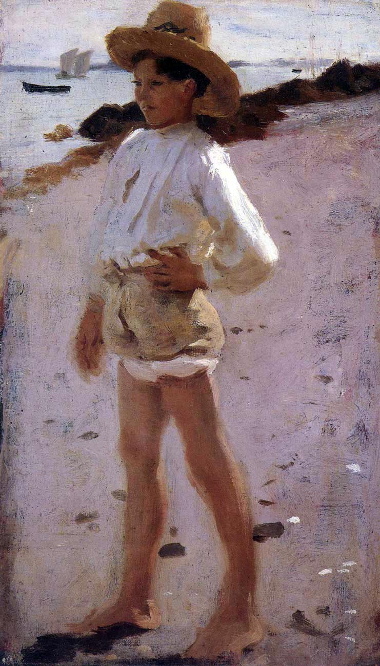 Young boy on the beach (Мальчик на пляже), 1877