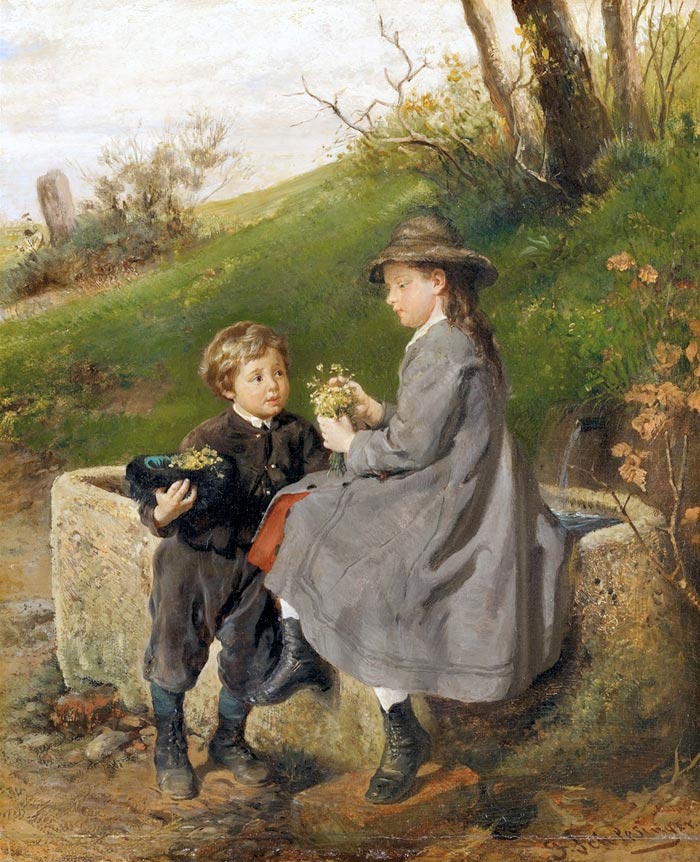 Two Children at a Well (Два ребёнка у колодца)