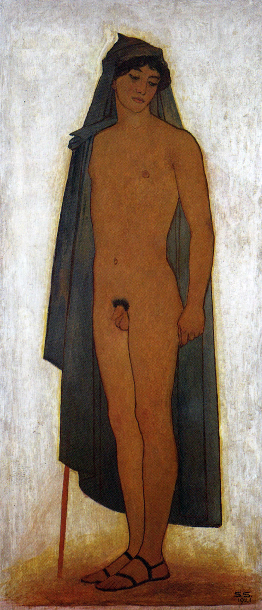 Youth in a Blue Coat (Юноша в голубой накидке), 1921