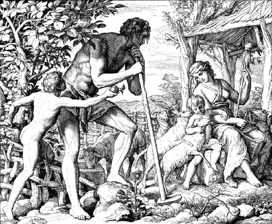 Adam & Eve With Cain & Abel (Aдaм и Eвa пocлe изгнaния)