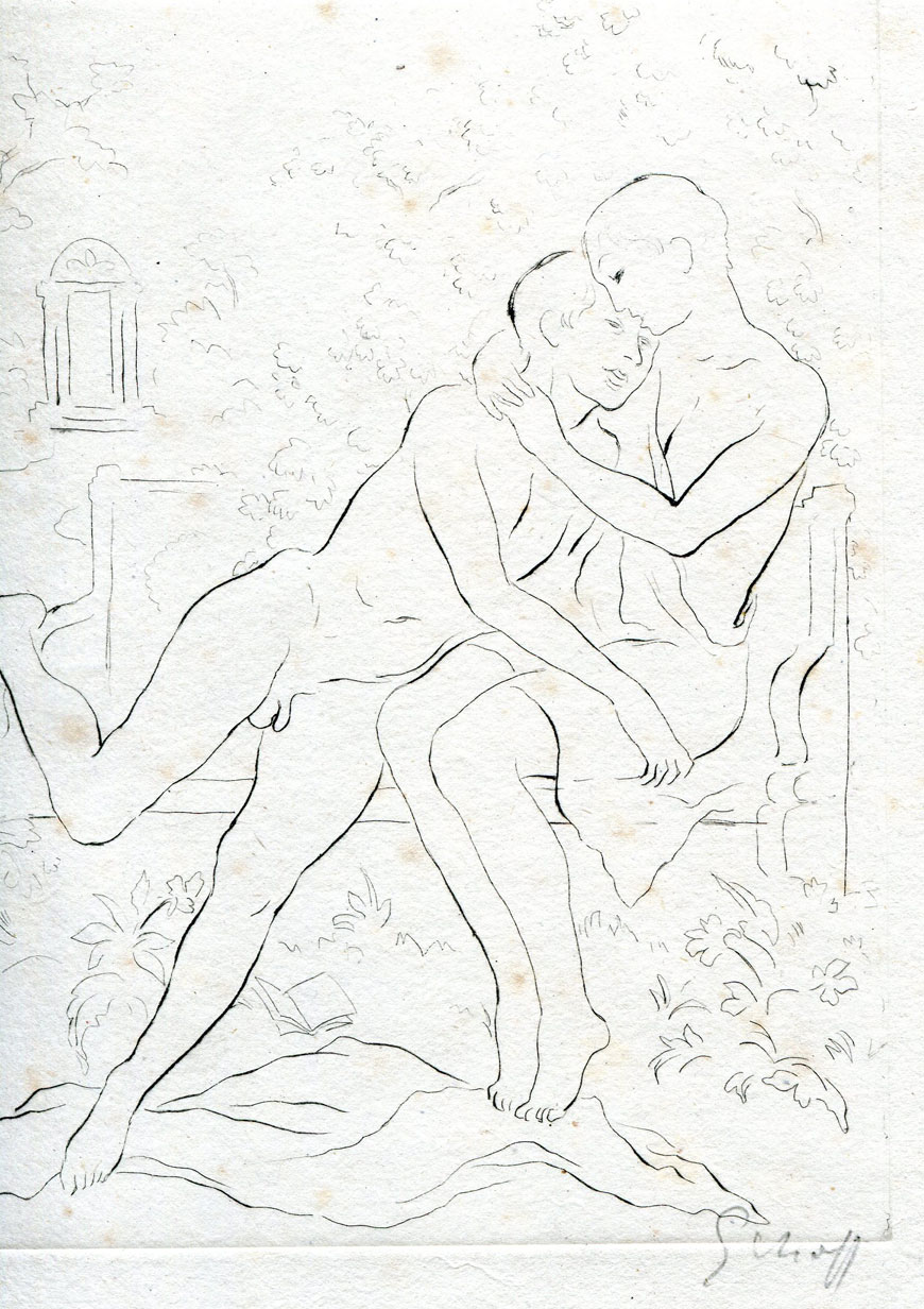 Illustration by Albius Tibullus 'Das Buch Marathus - Elegieen der Knabenliebe de Alfred Richard Meyer', 1923