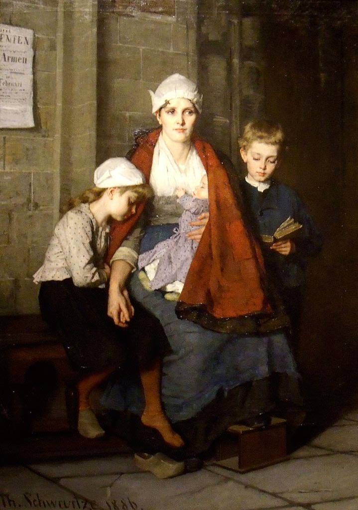 Mother and нer children in Church (Мать и её дети в церкви), 1886