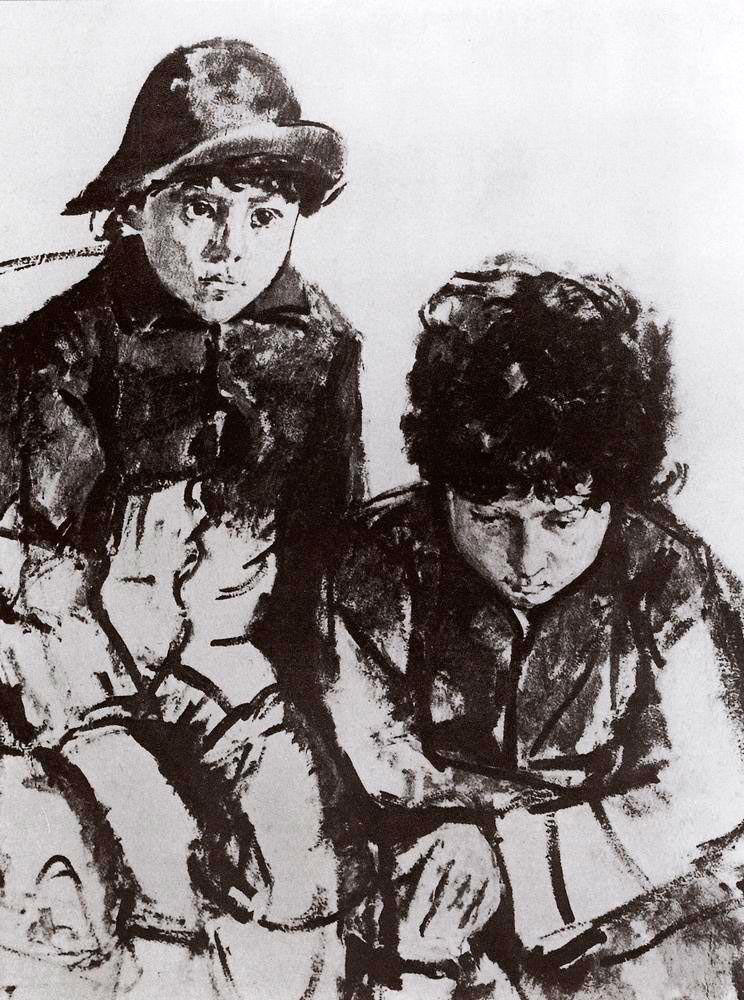 Дети Серова. Юра и Саша (Serov's children: Yura and Sasha), 1902-1904