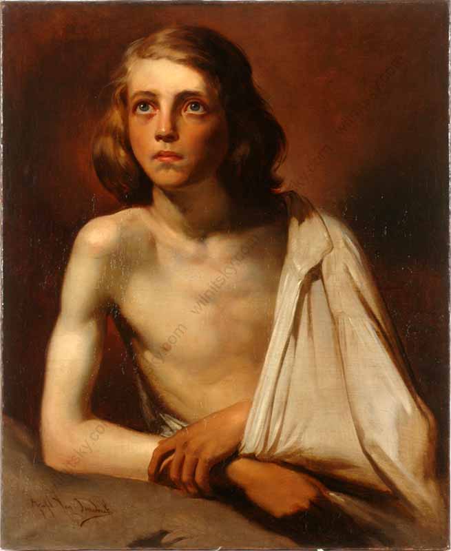 Portrait of a semi-nude boy (Портрет полуобнажённого мальчика)