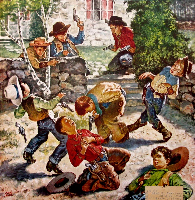 Kids Playing Cowboy (Дети играют в ковбоев), 1950