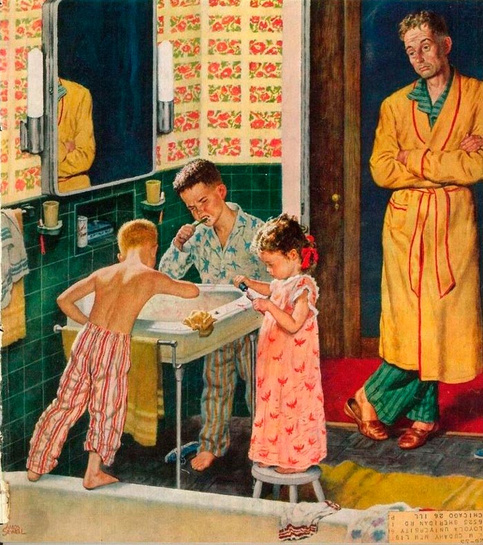 Brushing Their Teeth (Чистка зубов), 1955