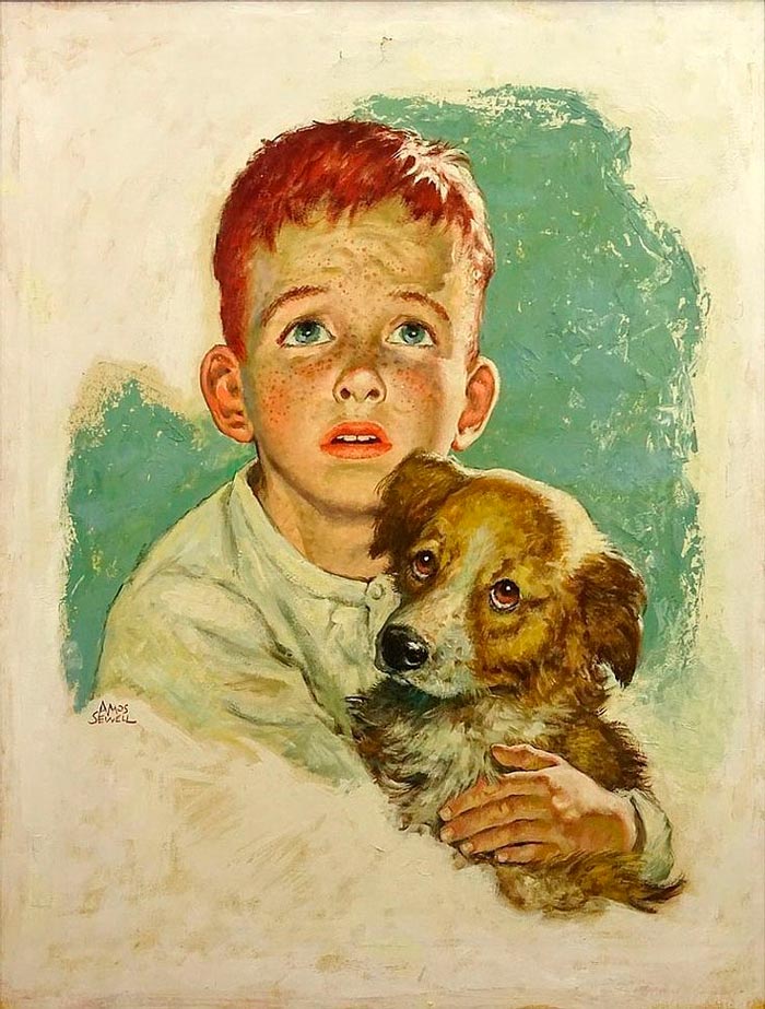 Boy with dog (Мальчик с собакой)