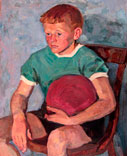 A boy with a ball