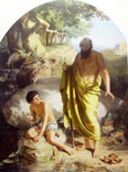 Diogenes breaking the cup