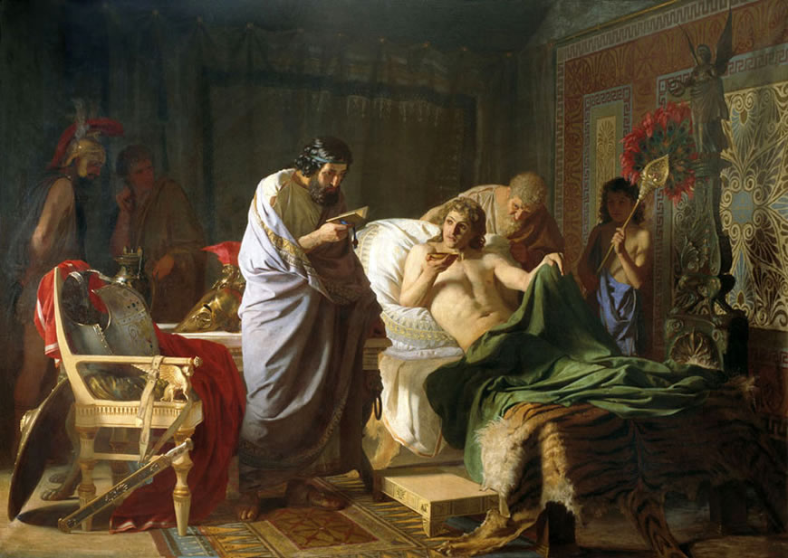 Дoвepиe Aлeкcaндpa Maкeдoнcкoгo к вpaчу Филиппу (Alexander the great and physician Philip of Arcarnania), 1870